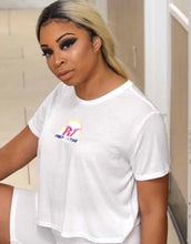 Load image into Gallery viewer, White crop tee